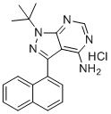 1-萘基PP1盐酸盐分子结构 (CAS 956025-47-1)