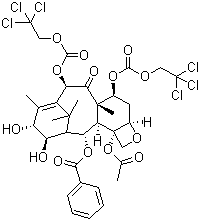 CAS # 95603-44-4, 7,10-Di(2,2,2-trichloroethoxycarbonyl)-10-deacetylbaccatin III, 7,10-Bis(2,2,2-trichloroethoxycarbonyl)-10-deacetylbaccatin III, 7,10-Di-O-[(2,2,2-trichloroethoxy)carbonyl]baccatin III, 7,10-DiTroc-10-deacetylbaccatin III, 7,10-Bis-O-(2,2,2-trichloroethoxycarbonyl)-10-deacetylbaccatin III