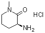 (3S)-3-氨基-1-甲基-2-哌啶酮盐酸盐分子结构 (CAS 956109-56-1)