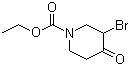 3-溴-4-氧代哌啶-1-甲酸乙酯分子结构 (CAS 95629-02-0)