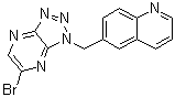 structure of CAS# 956907-14-5, 6-[(6-溴-1H-1,2,3-三唑并[4,5-b]吡嗪-1-基)甲基]喹啉
