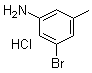 3-溴-5-甲基苯胺盐酸盐分子结构 (CAS 957034-79-6)