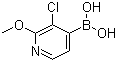 3-氯-2-甲氧基吡啶-4-硼酸分子结构 (CAS 957060-88-7)