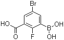 5-溴-3-羧基-2-氟苯硼酸分子结构 (CAS 957120-63-7)