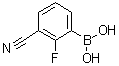 3-氰基-2-氟苯硼酸分子结构 (CAS 957121-05-0)