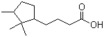 structure of CAS# 957136-80-0, 4-(2,2,3-Trimethylcyclopentyl)butanoic acid