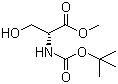N-(叔丁氧基羰基)-D-丝氨酸甲酯分子结构 (CAS 95715-85-8)