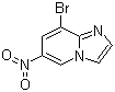CAS 登录号：957187-28-9, 8-溴-6-硝基咪唑并[1,2-a]吡啶