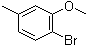 2-溴-5-甲基苯甲醚分子结构 (CAS 95740-49-1)