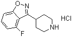 6-氟-3-(4-哌啶基)-1,2-苯并异噁唑盐酸盐分子结构 (CAS 95742-19-1)