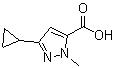 3-环丙基-1-甲基-1H-吡唑-5-羧酸分子结构 (CAS 957500-07-1)