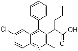 6-Chloro-2-methyl-4-phenyl-alpha-propyl-3-quinolineacetic acid molecular structure (CAS 957890-42-5)