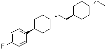 [反式(反式)]-1-[4-[2-(4-乙基环己基)乙基]环己基]-4-氟苯分子结构 (CAS 95837-21-1)
