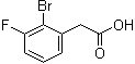 2-溴-3-氟苯乙酸分子结构 (CAS 958454-33-6)