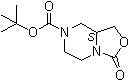 structure of CAS# 958635-18-2, (8aS)-Tetrahydro-3-oxo-3H-oxazolo[3,4-a]pyrazine-7(1H)-carboxylic acid 1,1-dimethylethyl ester