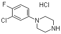 1-(3-氯-4-氟苯基)哌嗪单盐酸盐分子结构 (CAS 95884-48-3)