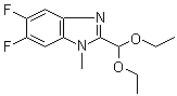 2-(二乙氧基甲基)-5,6-二氟-1-甲基-1H-苯并咪唑分子结构 (CAS 958863-37-1)