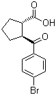 (1S,2S)-2-(4-溴苯甲酰基)环戊烷甲酸分子结构 (CAS 959123-24-1)