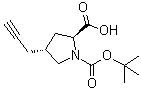 structure of CAS# 959581-98-7, (2S,4R)-4-(2-丙炔-1-基)-1,2-吡咯烷二甲酸 1-叔丁酯