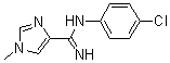 CAS 登录号：959604-71-8, N-(4-氯苯基)-1-甲基-1H-咪唑-4-甲脒