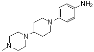 4-(4-(4-甲基哌嗪-1-基)哌啶-1-基)苯胺分子结构 (CAS 959795-70-1)