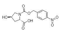 structure of CAS# 96034-57-0, (2S,4R)-1-(4-硝基苄氧羰基)-4-羟基脯氨酸