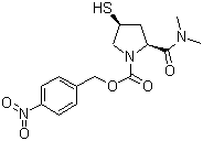 structure of CAS# 96034-64-9, (2S,4S)-2-(二甲基氨基甲酰)-4-巯基-1-(对硝基苄氧基甲酰)-1-吡咯烷