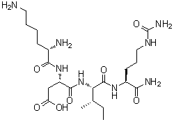 L-赖氨酰-L-alpha-天冬氨酰-L-异亮氨酰-N5-(氨基羰基)-L-鸟氨酰胺分子结构 (CAS 960531-53-7)