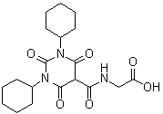 N-[(1,3-二环己基六氢-2,4,6-三氧代-5-嘧啶基)羰基]甘氨酸分子结构 (CAS 960539-70-2)