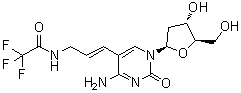2'-脱氧-5-[3-[(三氟乙酰基)氨基]-1-丙烯基]胞苷分子结构 (CAS 96102-27-1)