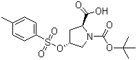 CAS # 96314-28-2, (2S,4R)-4-[[(4-Methylphenyl)sulfonyl]oxy]-1,2-pyrrolidinedicarboxylic acid 1-(tert-butyl) ester