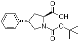structure of CAS# 96314-29-3, Boc-(2S,4S)-4-Phenylpyrrolidine-2-carboxylic acid