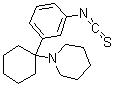 1-[1-(3-异硫氰酸基苯基)环己基]哌啶分子结构 (CAS 96316-00-6)