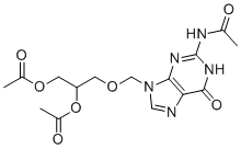 CAS # 96429-68-4, Iso-Ganciclovir Triacetate, 3-((2-acetamido-6-oxo-1,6-dihydro-9H-purin-9-yl)methoxy)propane-1,2-diyl diacetate