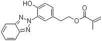 2-[3-(2H-苯并三唑-2-基)-4-羟基苯基]乙基 2-甲基丙烯酸酯分子结构 (CAS 96478-09-0)