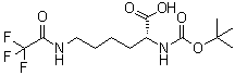structure of CAS# 96561-04-5, N2-[(1,1-Dimethylethoxy)carbonyl]-N6-(trifluoroacetyl)-D-lysine