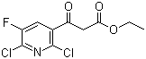 2,6-二氯-5-氟烟酰乙酸乙酯分子结构 (CAS 96568-04-6)