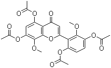 粘毛黄芩素 III 四乙酸酯分子结构 (CAS 96684-81-0)