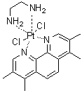 (SP-4-2)-(1,2-乙二胺-N,N')(3,4,7,8-四甲基-1,10-菲咯啉-N1,N10)二氯化铂分子结构 (CAS 96729-15-6)