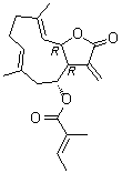 CAS # 96850-21-4, (2E)-2-Methyl-2-butenoic acid (3aR,4R,6E,10E,11aR)-2,3,3a,4,5,8,9,11a-octahydro-6,10-dimethyl-3-methylene-2-oxocyclodeca[b]furan-4-yl ester
