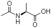 N-乙酰-L-丙氨酸分子结构 (CAS 97-69-8)