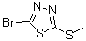 CAS # 97109-46-1, 2-Bromo-5-(methylthio)-1,3,4-thiadiazole, 2-Bromo-5-(methylsulfanyl)-1,3,4-thiadiazole, 5-Bromo-2-methylthio-1,3,4-thiadiazole