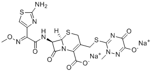 头孢曲松钠E-异构体分子结构 (CAS 97164-54-0)