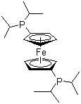 structure of CAS# 97239-80-0, 1,1'-双(二异丙基膦)二茂铁