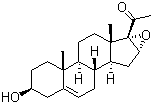 structure of CAS# 974-23-2, 16,17-环氧孕烯醇酮