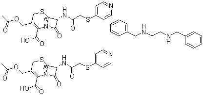 苄星头孢匹林分子结构 (CAS 97468-37-6)