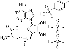 structure of CAS# 97540-22-2, S-腺苷蛋氨酸对甲苯磺酸硫酸盐