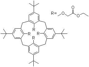 4-叔丁基杯[4]芳烃-四乙酸四乙酯分子结构 (CAS 97600-39-0)