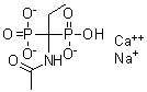 CAS # 97759-16-5, [1-(Acetylamino)propylidene]bisphosphonic acid calcium sodium salt (1:1:1), S 186