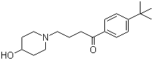 structure of CAS# 97928-18-2, 1-[3-(4-叔丁基苯甲酰)丙基]-4-羟基哌啶